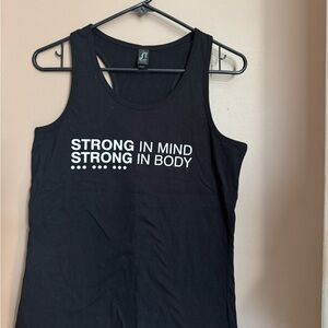 Athletic Black Graphic Tank Top – Strong In Mind Strong In Body
